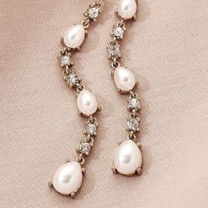 Olive & Piper Earrings - Lavigne Drops - Pearl and Diamond